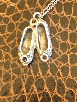 Sterling Cinderella Slipper Necklace