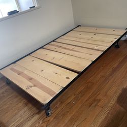 Twin Size Bed Frame With Wood Slats