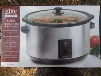 Stainless steel slow cooker 8.5 quart Elite Gourmet