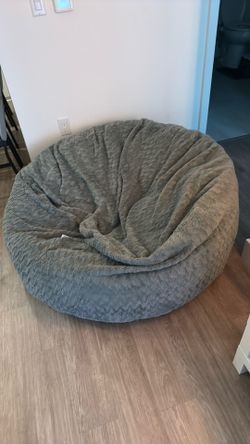 Gray bean bag