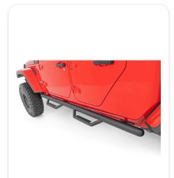 Rough Country Nerf Step Bars for Nissan Frontier (2005-2026) CrewCab - Rugged Side Steps, Easy Bolt-On Install, Off-Road Ready