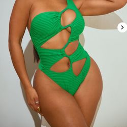 Green Swimsuit FashionNova 