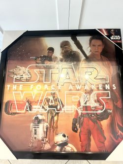 Star Wars Forcé Awakens Framed Glass Póster 