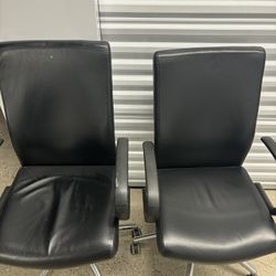 Black Office Chairs - 2 