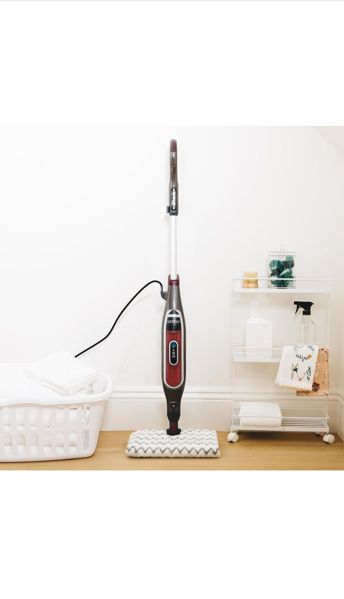 Shark S5003D Genius Hard Floor Cleaning System Pocket Steam Mop, Burgundy/Gray