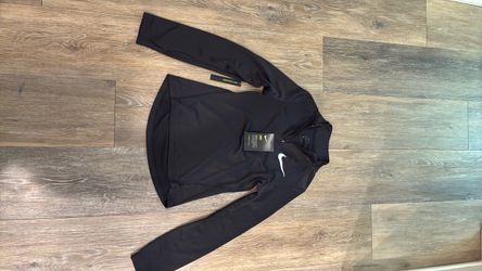 Nike Girl’s Dri Fit Long Sleeve 1/4 Zip Top. Black Sz M