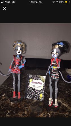 Monster high doll, Meowlody & Purrsephone