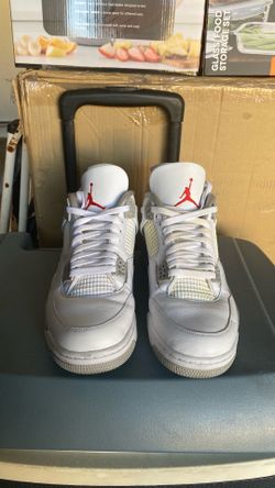Air Jordan 4 Retro White/Grey-Black 13M