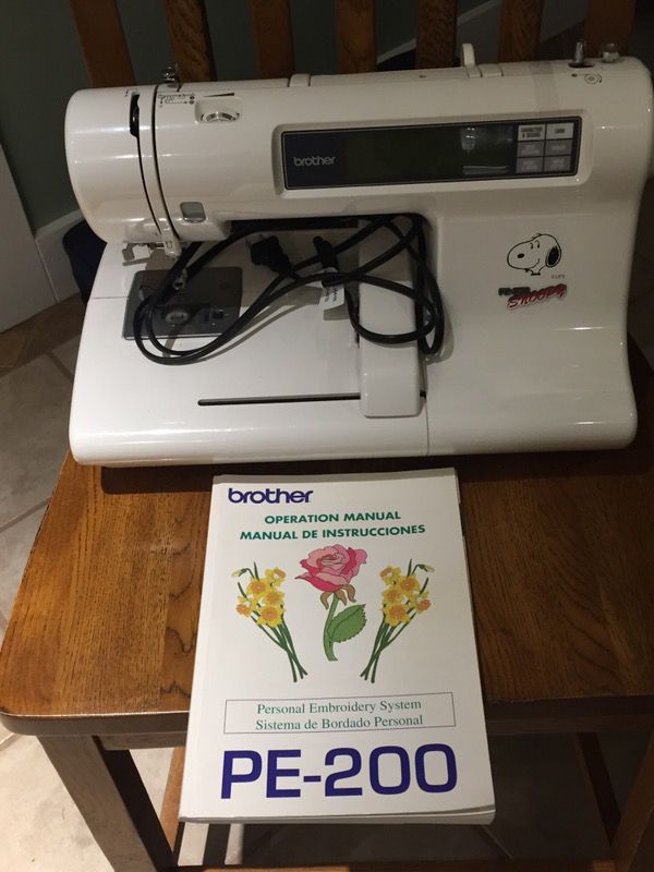 Brother PE200 Trade In 4x4 Hoop Snoopy Embroidery Machine, Last one Made in  Japan, - New Low Price! at