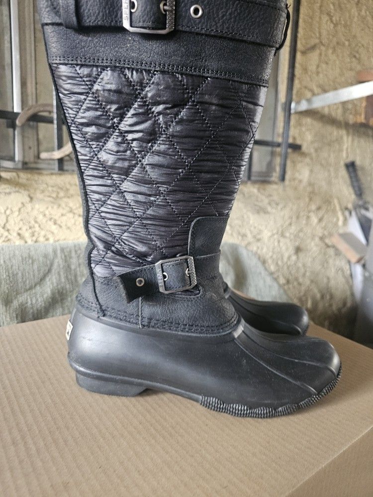 Woman's rain boots.