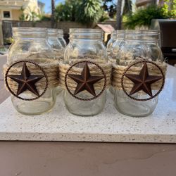 Western Theme Centerpieces - Mason jars