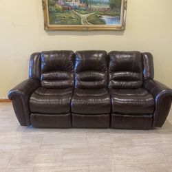Brown Leather Sofa