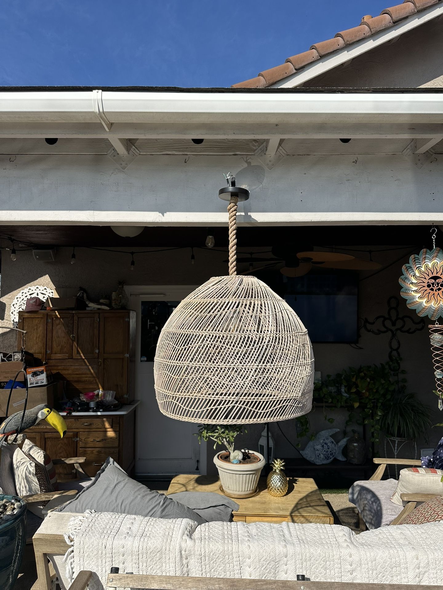 Hanging Rattan Lamp