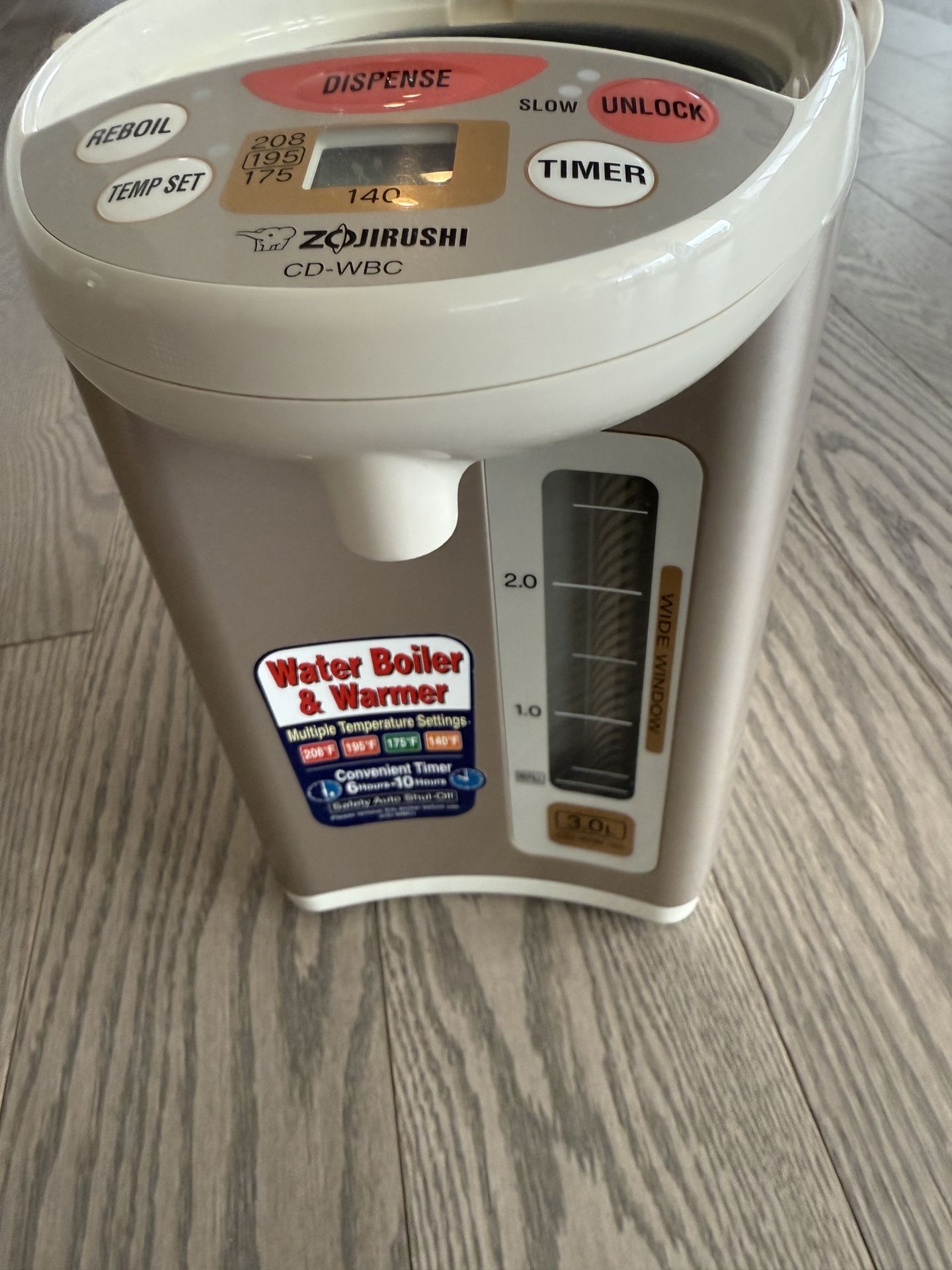 Zojirushi water boiler &warmer