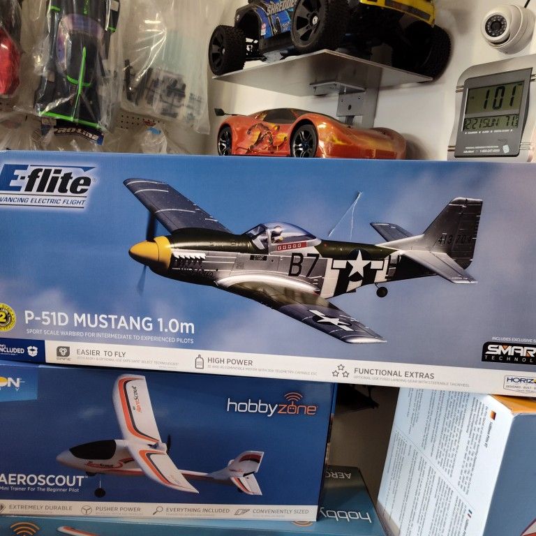 E flite P 51 D Mustang Bind And Fly Brand New In A Box Christmas Special Deal $229 Don't Miss Out