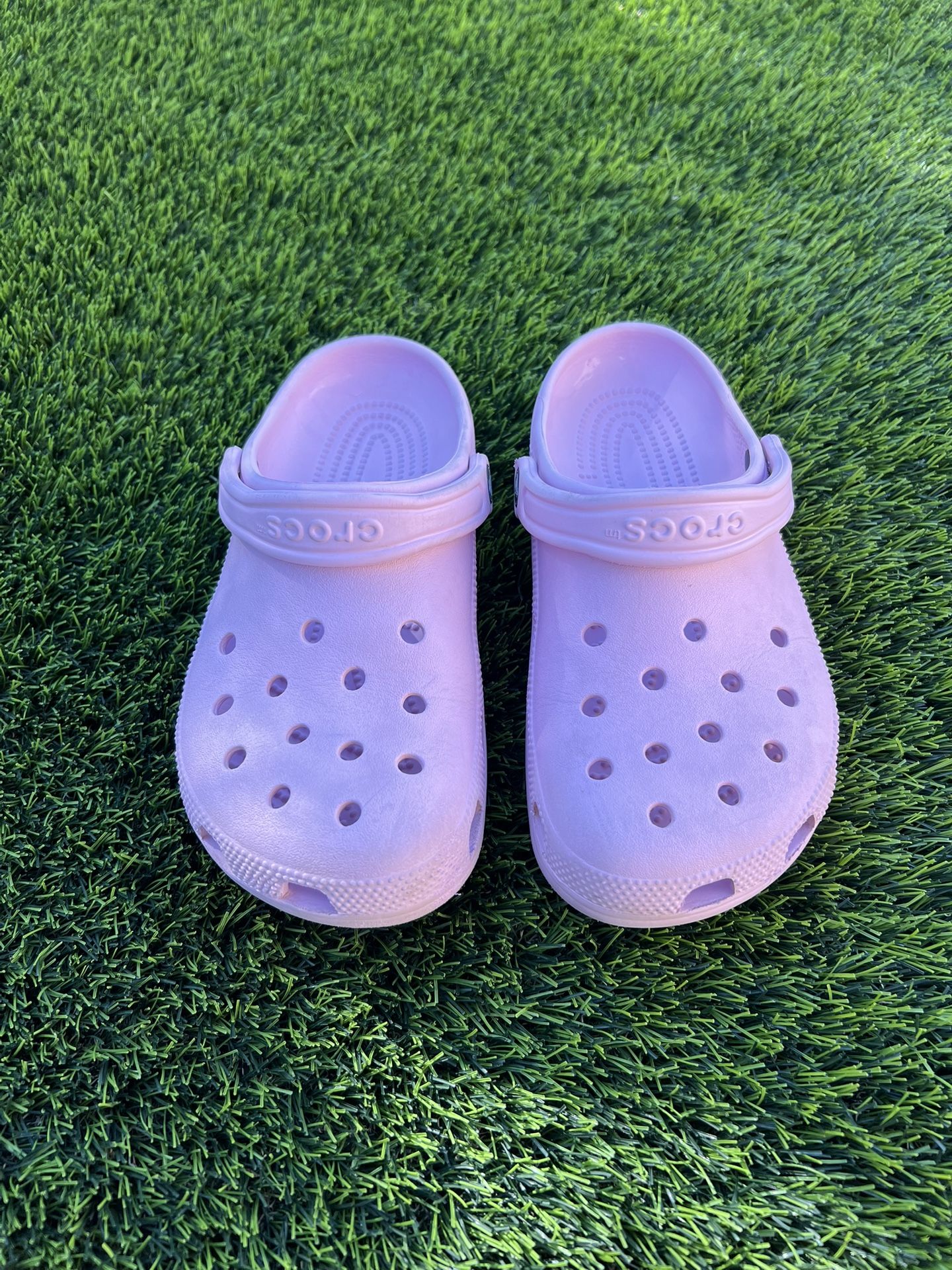 Light Pink Crocs Size 7 Men 9 Woman