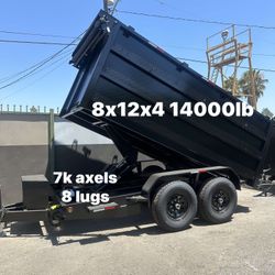 Dump Trailer 8x12x4 14000lb $10500 Now $9995