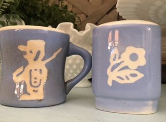 Vintage Blue Harker Shaker & Mug
