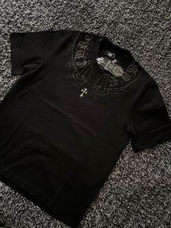 🔥 Black Chrome Hearts t-shirt w/ rhinestones 🔥