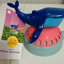 Sun Squad Whale Sprinkler 🐳 NEW – Kids Outdoor Water Toy