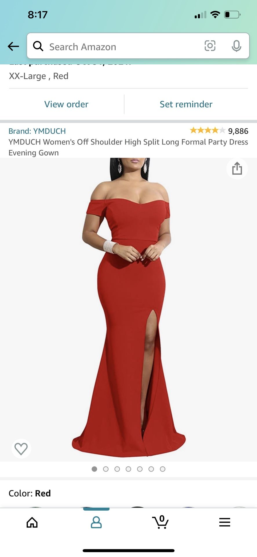 YMDUCH Women's Off Shoulder High Split Long Formal Party Dress Evening Gown