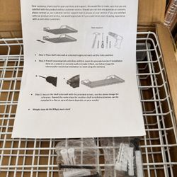 NEW WALMANN Garage Wall Shelf 2-Pack – Heavy Duty Steel Storage Racks - white 