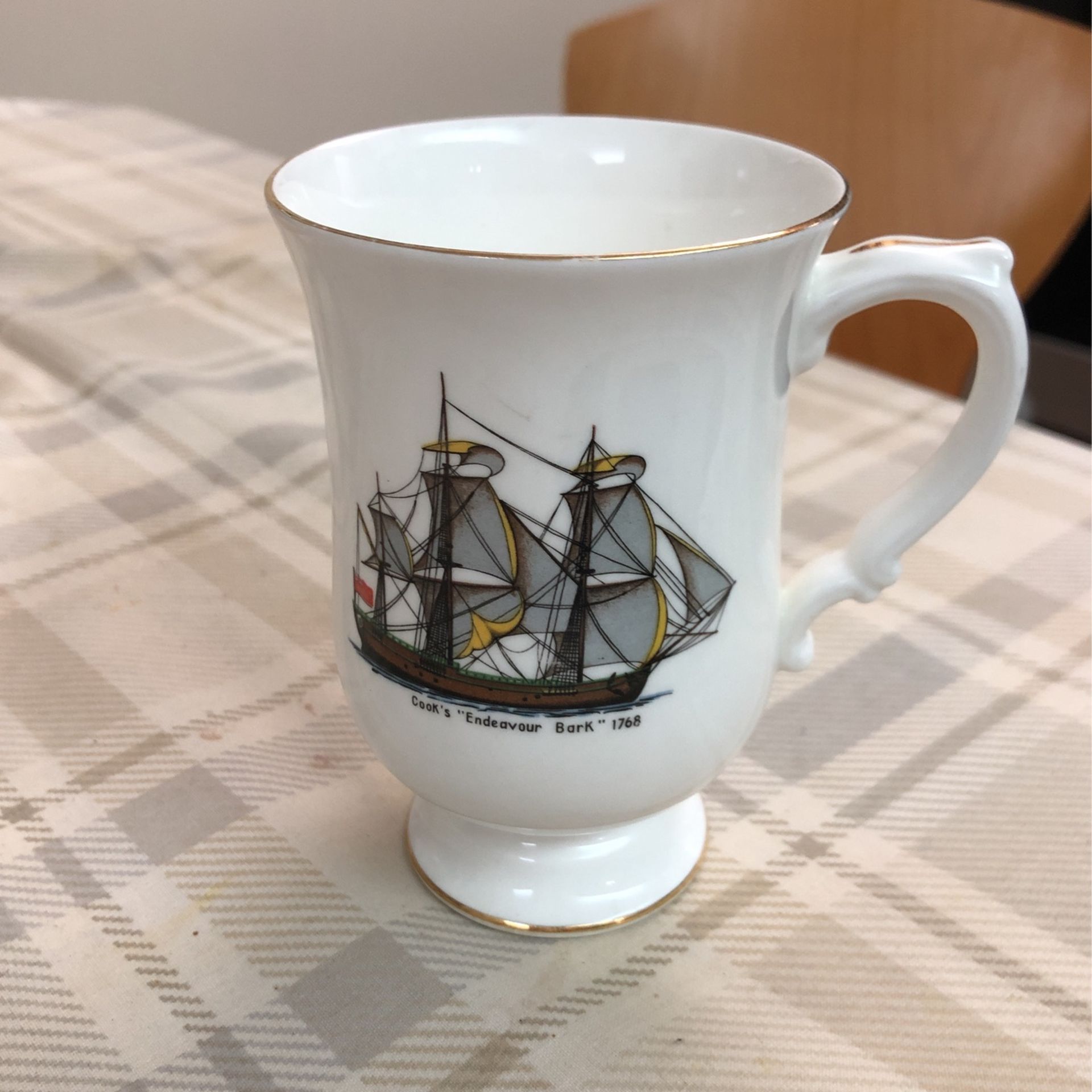 $5.00 Bone China From England Crown Ship Mug!