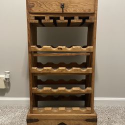 Vintage Oak wood Wine Rack