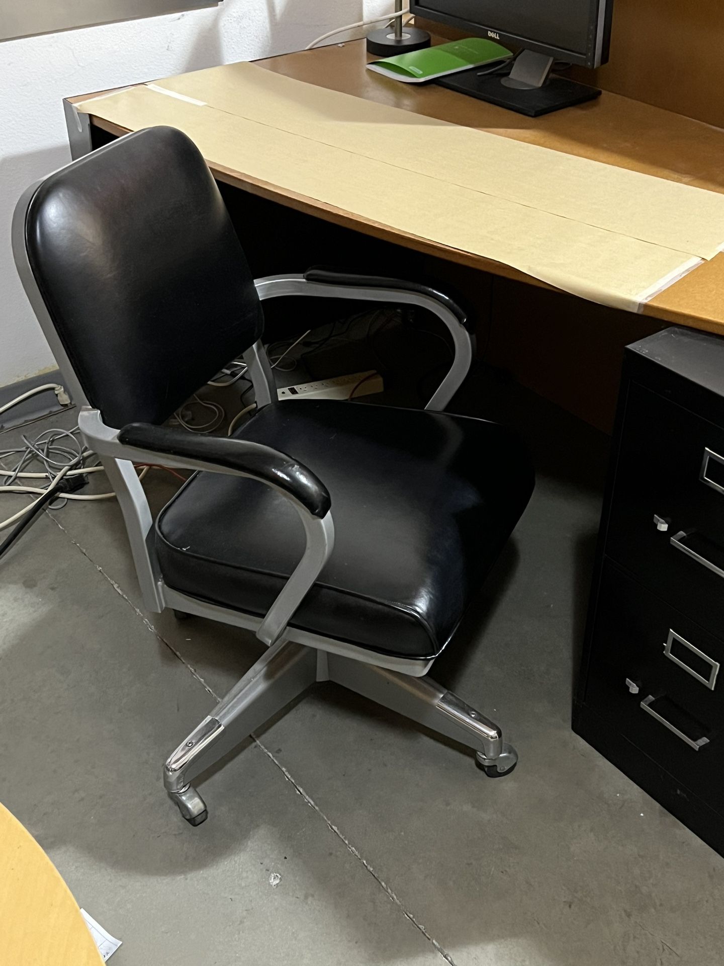 Vintage Steel Tanker Desk Chair