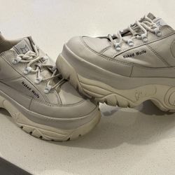 Naked Wolfe Leather Chunky Platform Sneakers - Sz 9