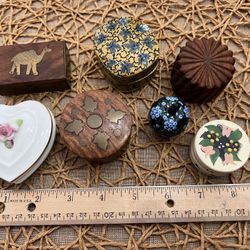 Assorted Vintage Miniature Trinket Boxes
