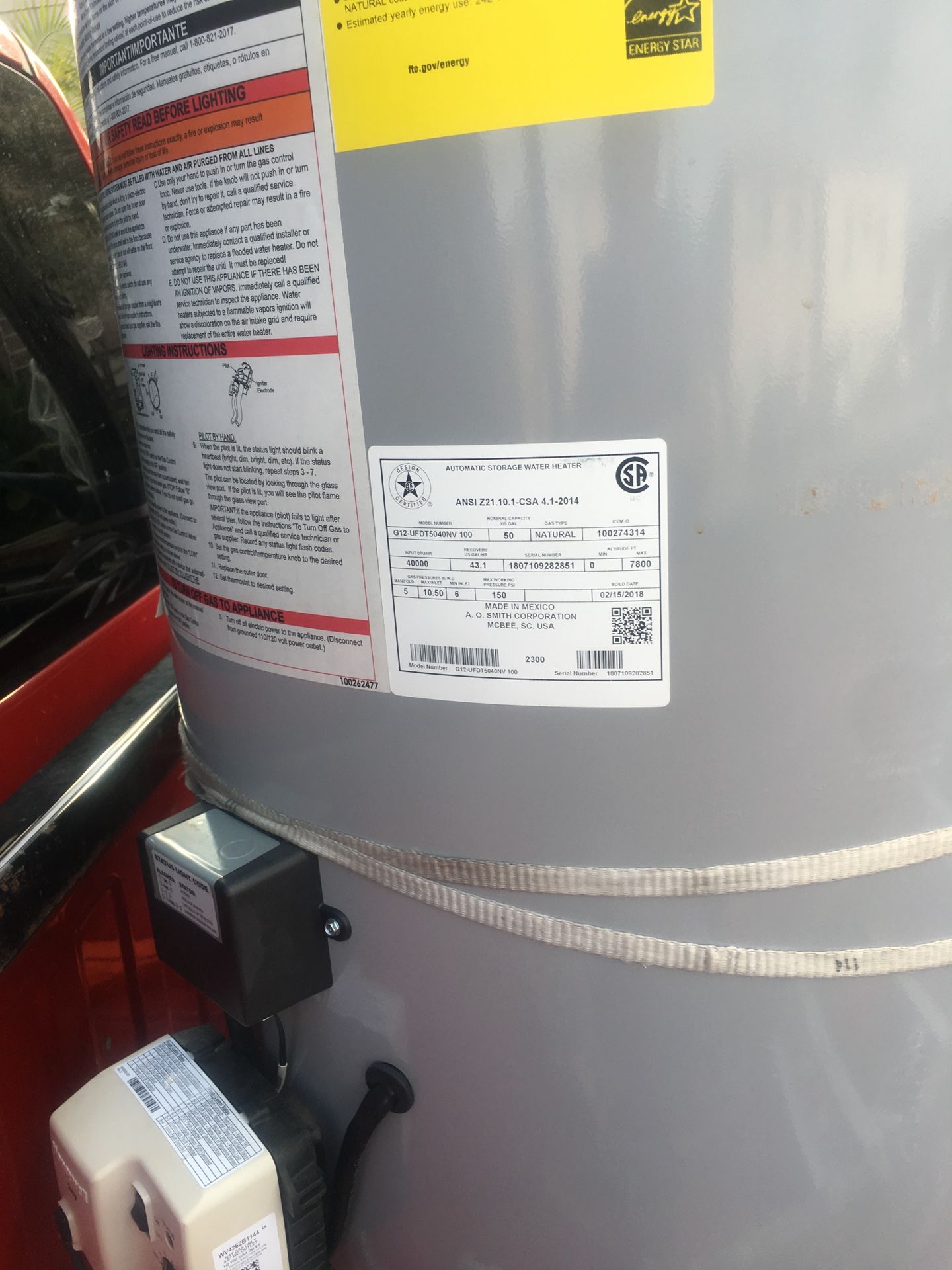 Water heater 50 gallons