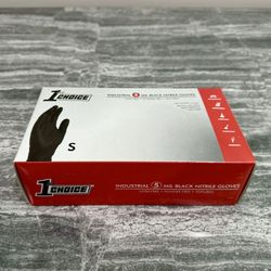 NEW Industrial 5 Mil Black Nitrile Gloves - 100 CT - Size Small