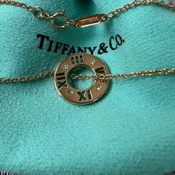 Tiffany & Co. Atlas Pendant Necklaces 18K Rose Gold Pierced