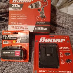 Bauer  Drill Battery  And Charger 