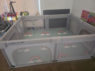 Angelbliss Playyard With Mat. It Is The Larger Play Yard.