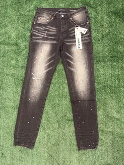 Black purple brand jeans