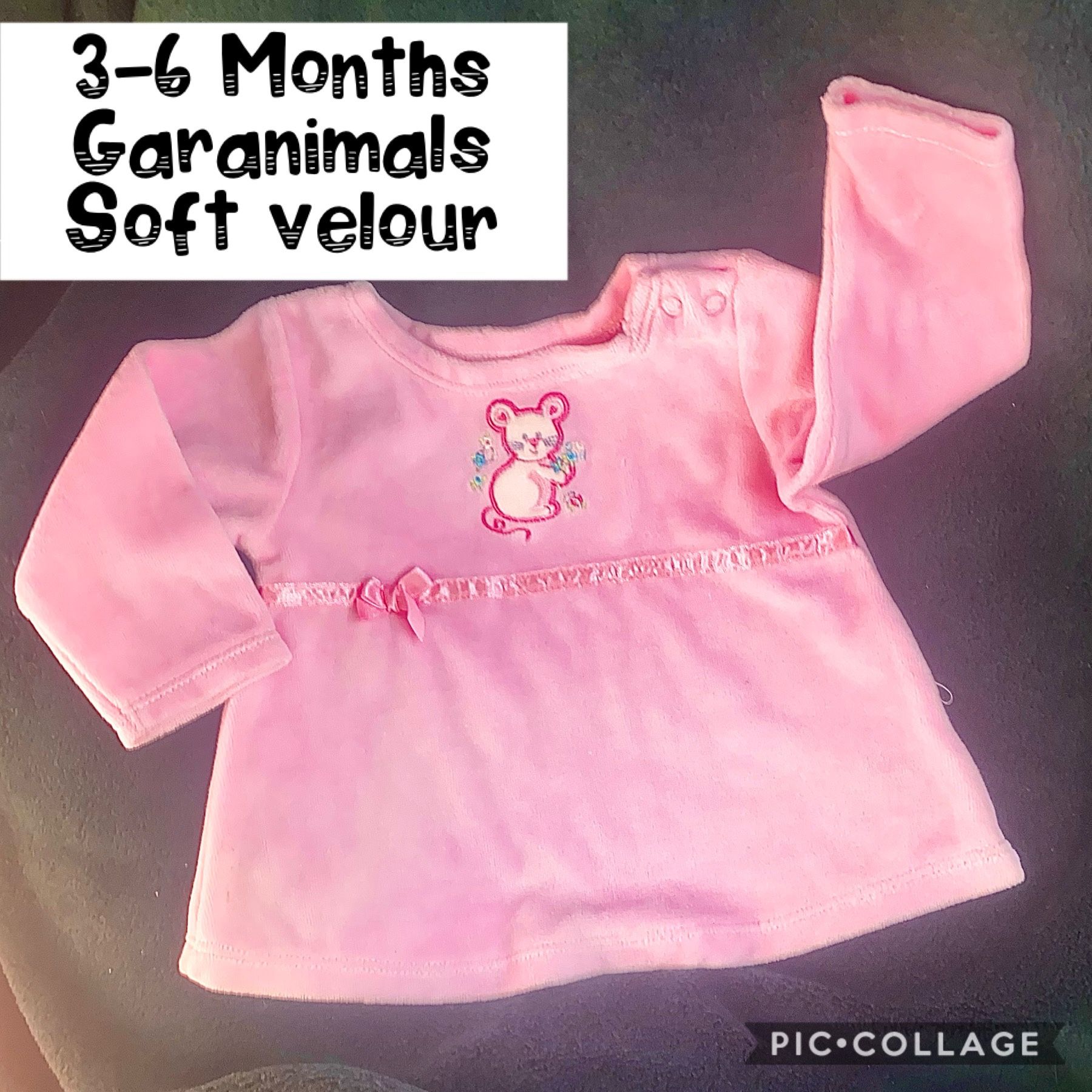 3-6 Months Garanimals Swing Top Soft velour Mouse Embroidery