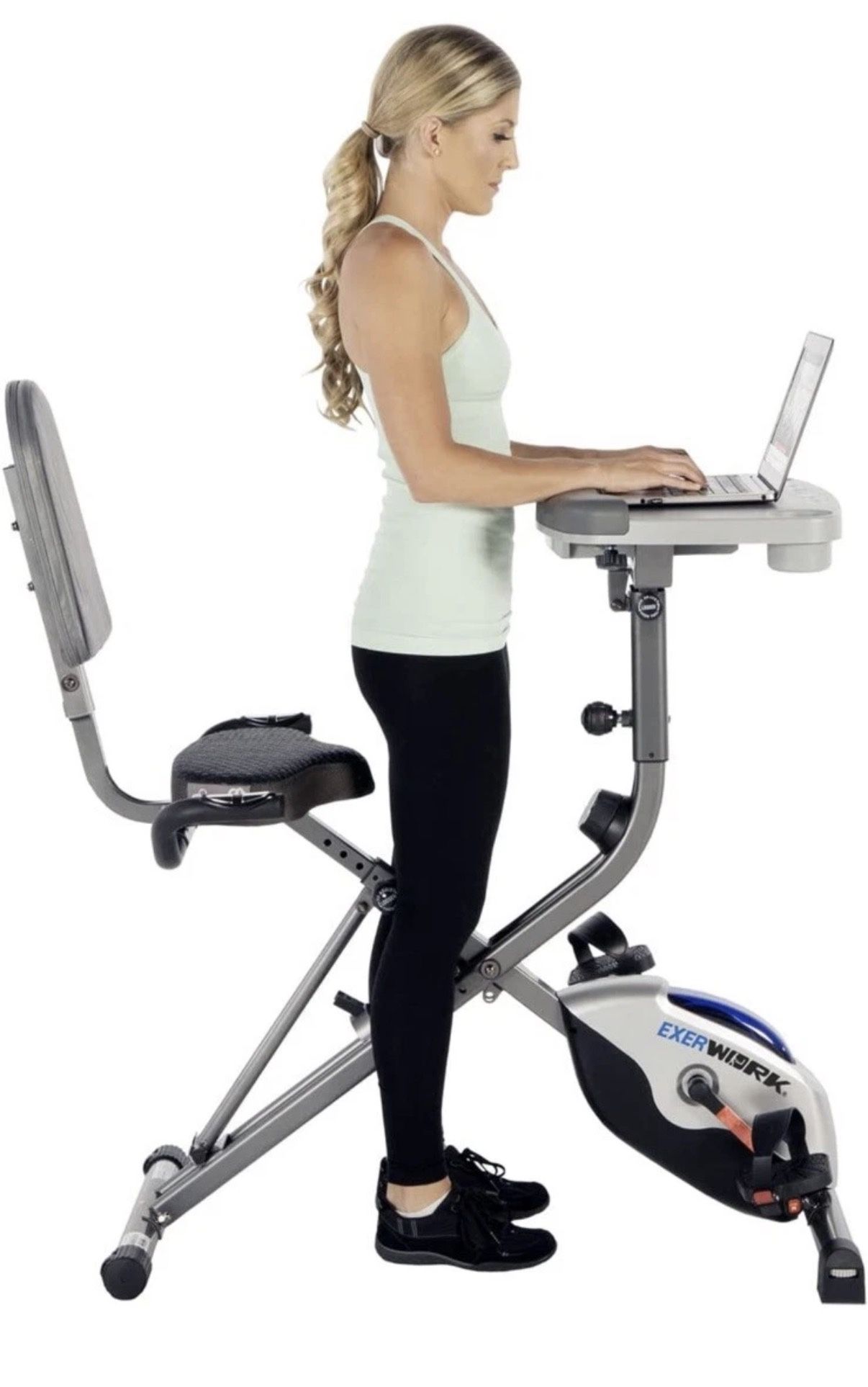 Adjustable Desk Folding Exercise Bike