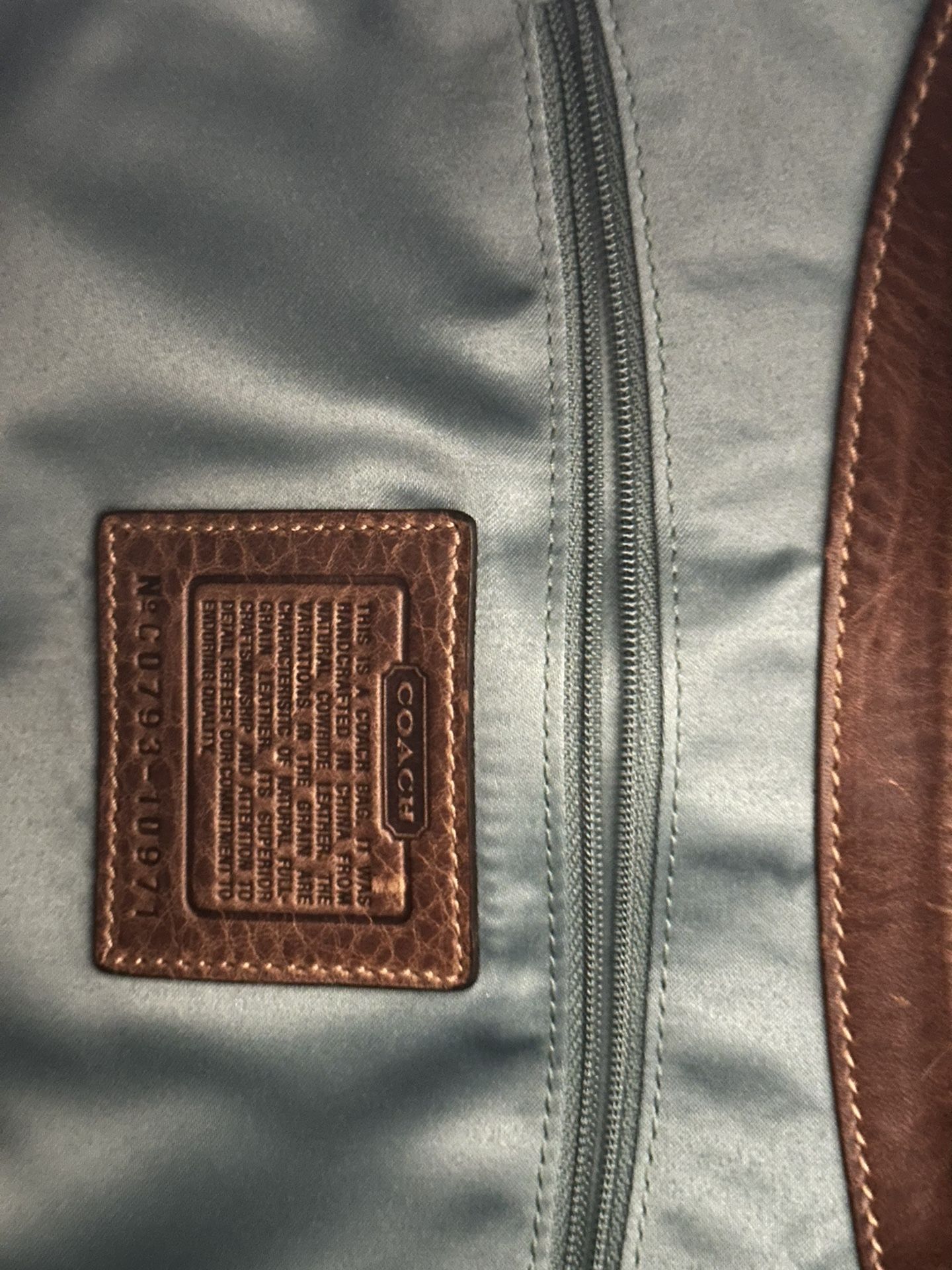 Coach Ltd Ed Studded Lace Flap Tobacco Leather LG Abbey