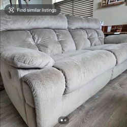 Grey couch and loveseat
