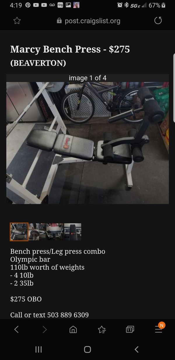 New And Used Weight Bench For Sale In Happy Valley Or Offerup