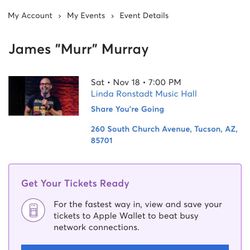 Two Tickets To James "Murr" Murray