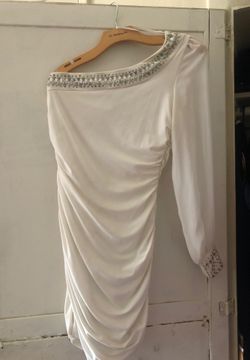 White one sleeve dress