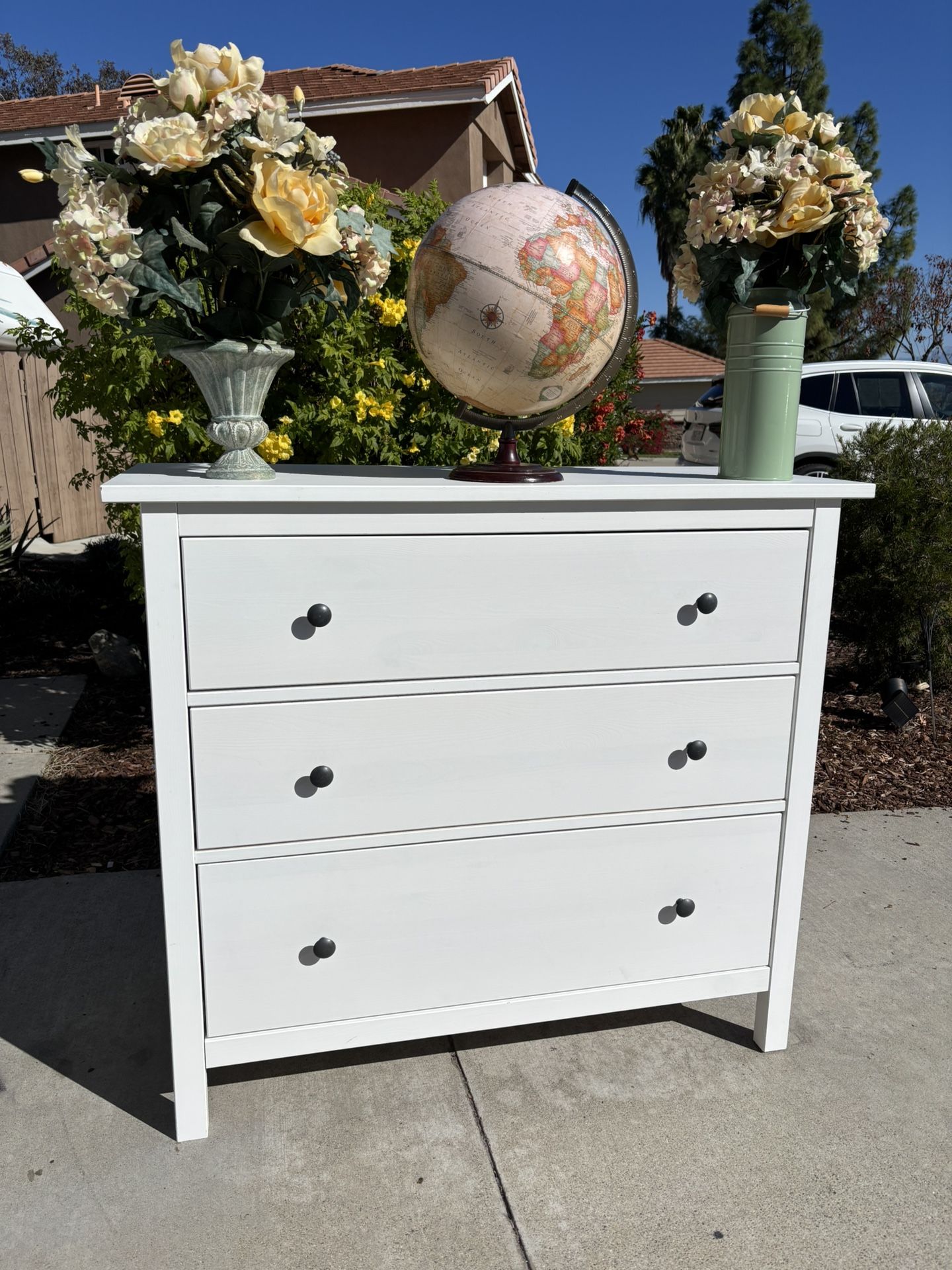 White Hemnes Solid Wood Dresser Chest of Drawers Furniture Excellent  Condition - joarbit.com