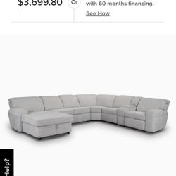 Callum Light Gray Storage Medium Left Triple Power Chaise Sleepr Sectional