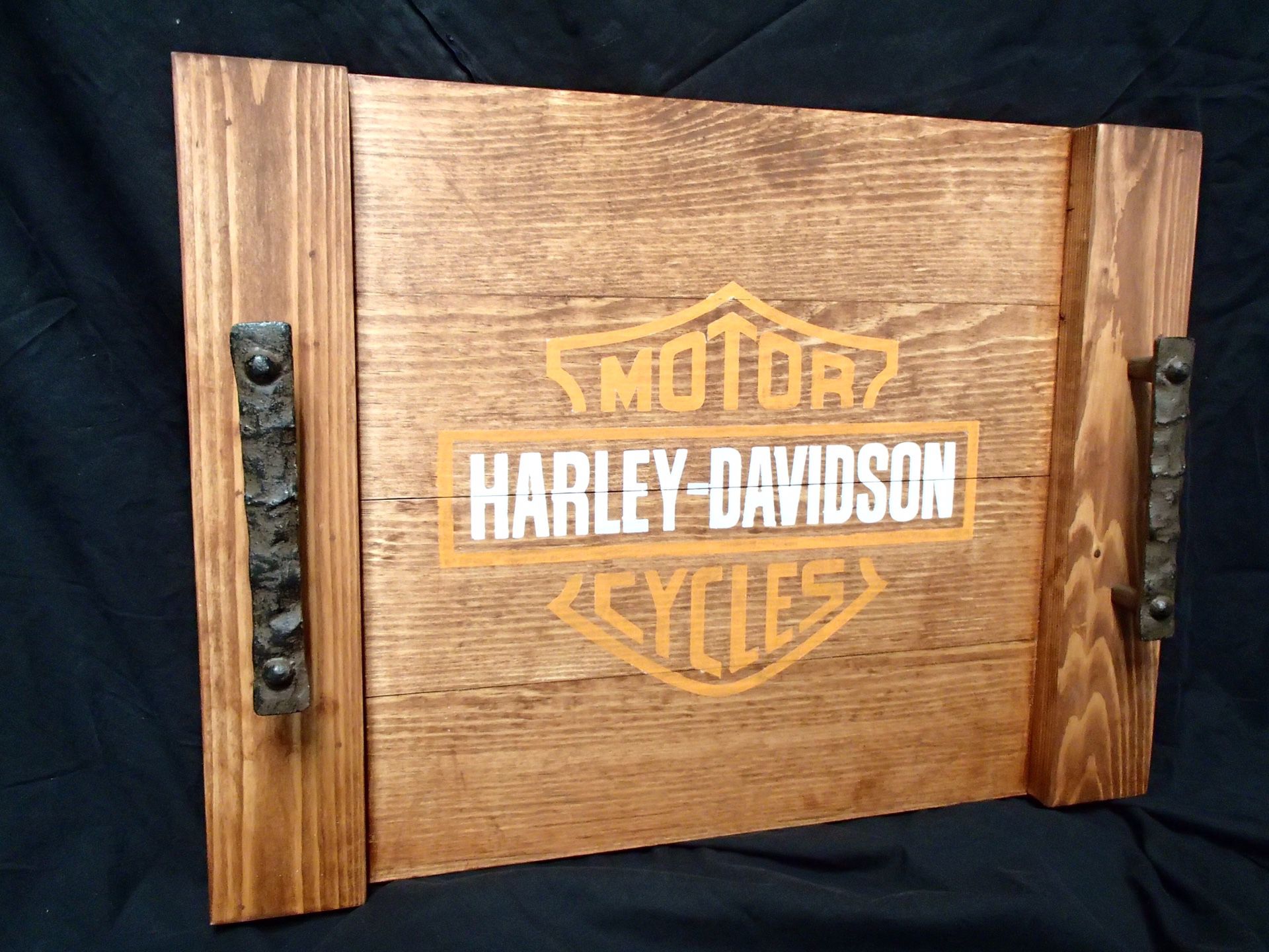 Harley Davidson serving tray handmade