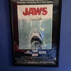 Framed Jaws Poster