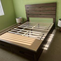 Brand New 2 Drawer Queen Platform Bed Frame 
