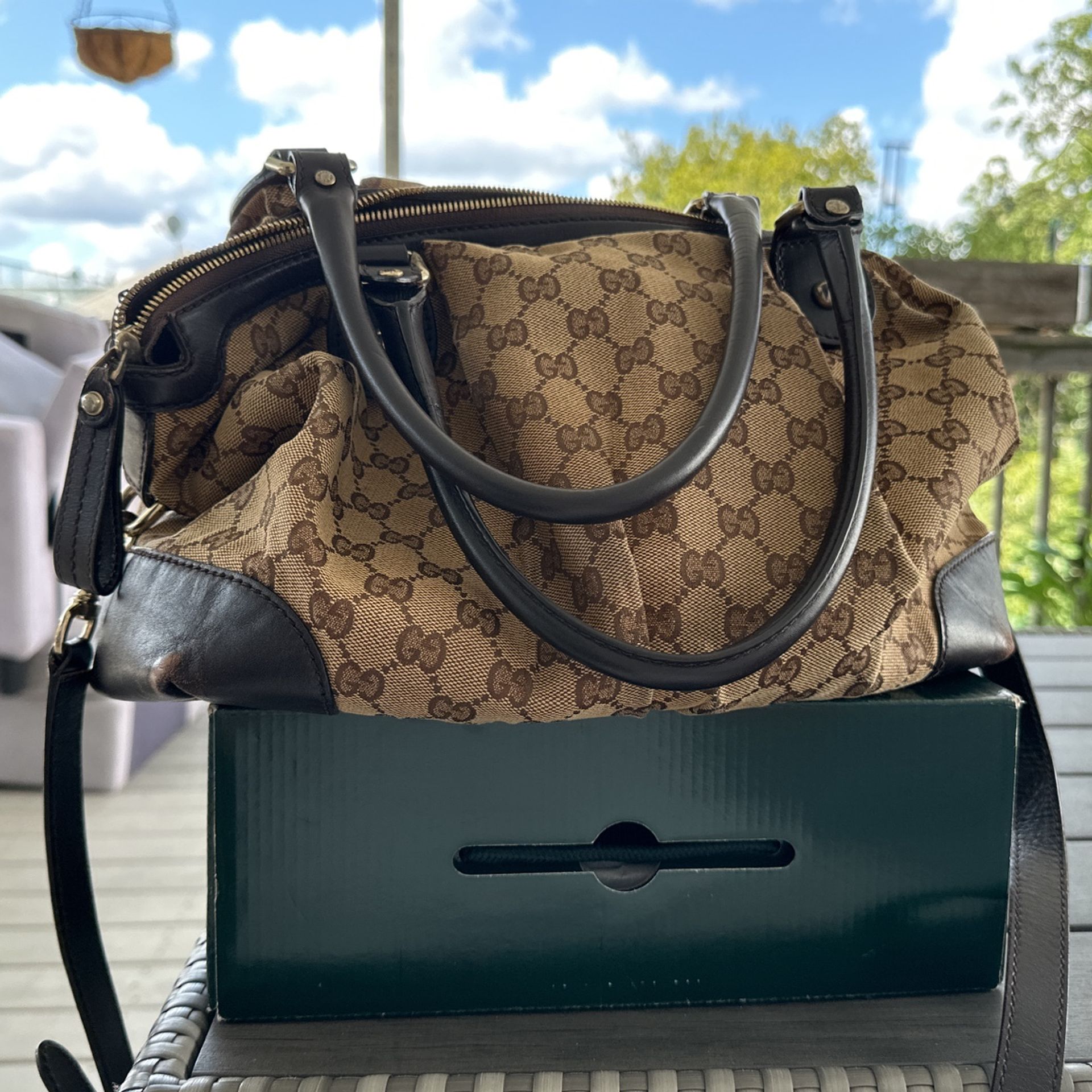 Gucci Sukey Large Monogram GG Canvas Hand Bag Tote